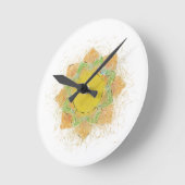 空気のようなはすの花 ラウンド壁時計 (傾斜)