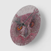 空気のようなフクロウ ラウンド壁時計 (傾斜)
