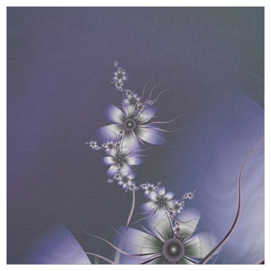 空気のようなラベンダーの花柄 ファブリック (見本)