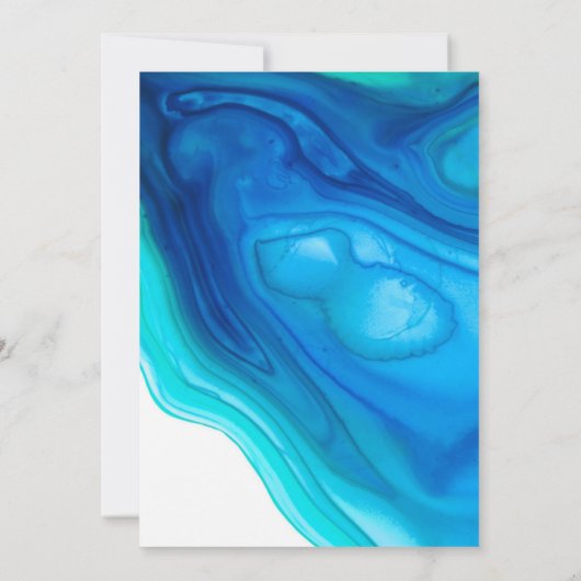 空気のような波のビーチの島の結婚式招待状 招待状 (裏面)