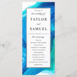 空気のような波の結婚式プログラムビーチ プログラム