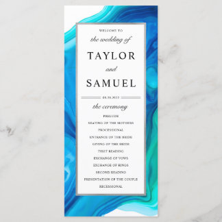 空気のような波の結婚式プログラムビーチ プログラム