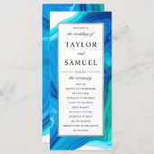 空気のような波の結婚式プログラムビーチ プログラム (正面/裏面)