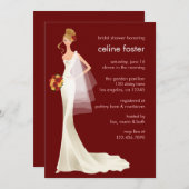 空気のような花嫁のウェディングシャワーカード 招待状 (正面/裏面)