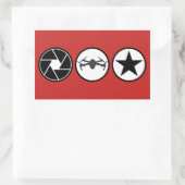 空気のカメラマンDJI Mavic米国 長方形シール (バッグ)