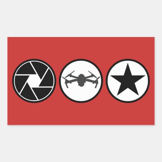 空気のカメラマンDJI Mavic米国 長方形シール (正面)