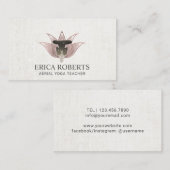 空気のヨガのばら色の金ゴールドのはすヨガのインストラクター 名刺 (正面/裏面)