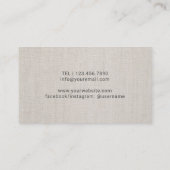 空気のヨガのインストラクターの金ゴールドの円のエレガントな麻布 名刺 (裏面)