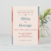 空気の中での愛：シンプルでエレガントな結婚式 招待状 (スタンド正面)