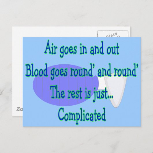 空気の出入りは…残りは複雑だ ポストカード (正面/裏面)