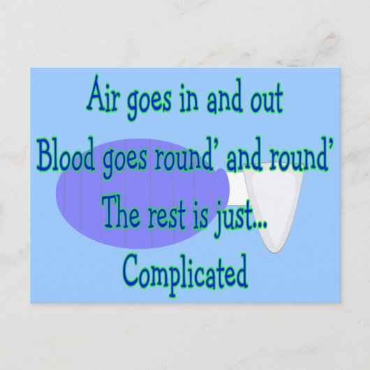 空気の出入りは…残りは複雑だ ポストカード (正面)