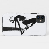 空気の絹のクラシックな白黒iPhone 5の箱 Case-Mate iPhoneケース (裏面(横))