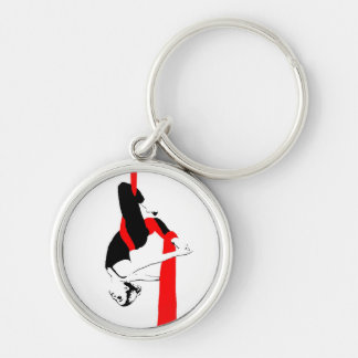 空気の絹のジェミニ姿勢Keychain キーホルダー