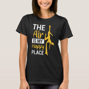 空気は私の幸せな場所の航空シルク Tシャツ