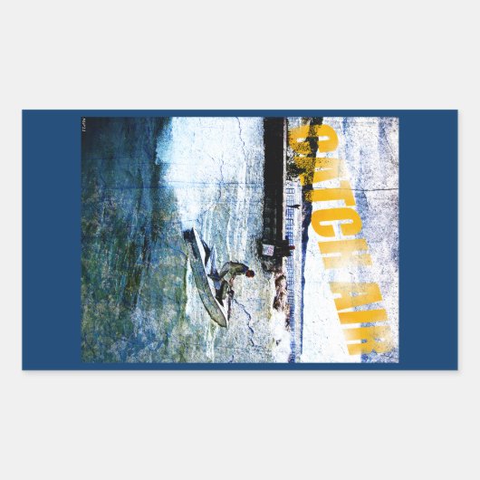 空気を取る 長方形シール (正面)