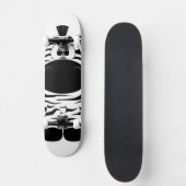 空気を吸い込む恐ろしいゼブラ スケートボード (正面)