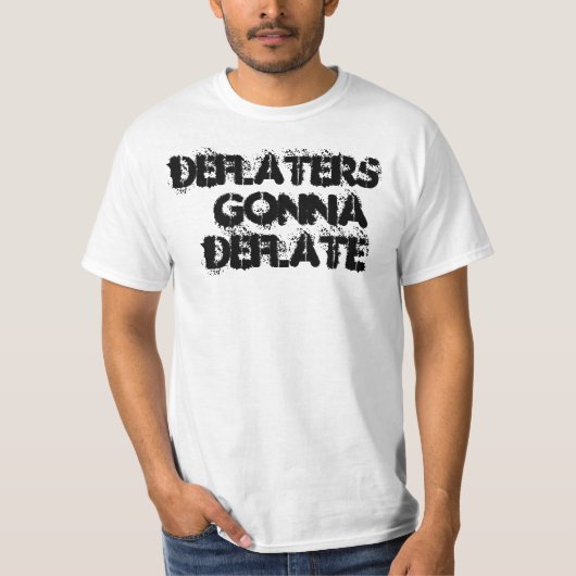 空気を抜くことを行くDeflaters Tシャツ (正面)