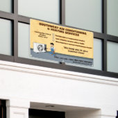 空気カスタマイズ調整暖房HVACショップ 横断幕 (ビルの外側)