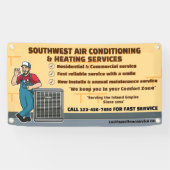 空気カスタマイズ調整暖房HVACショップ 横断幕 (横)