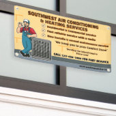 空気カスタマイズ調整暖房HVACショップ 横断幕 (ビルの外側)