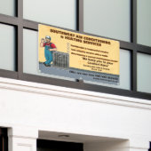 空気カスタマイズ調整暖房HVACショップ 横断幕 (ビルの外側)