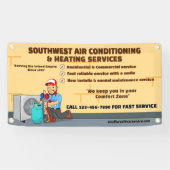 空気カスタマイズ調整暖房HVACショップ 横断幕 (横)