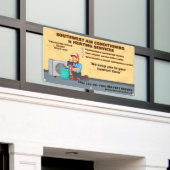 空気カスタマイズ調整暖房HVACショップ 横断幕 (ビルの外側)