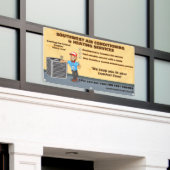 空気カスタマイズ調整暖房HVACショップ 横断幕 (ビルの外側)