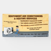 空気カスタマイズ調整暖房HVAC （大） 横断幕 (横)