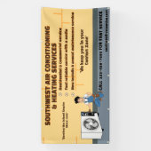 空気カスタマイズ調整暖房HVAC （大） 横断幕 (縦)