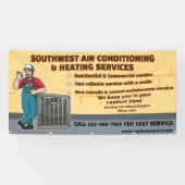 空気カスタマイズ調整暖房HVAC （大） 横断幕 (横)