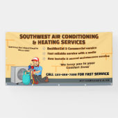 空気カスタマイズ調整暖房HVAC （大） 横断幕 (横)