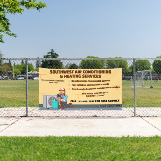 空気カスタマイズ調整暖房HVAC （大） 横断幕 (インサイチュ)