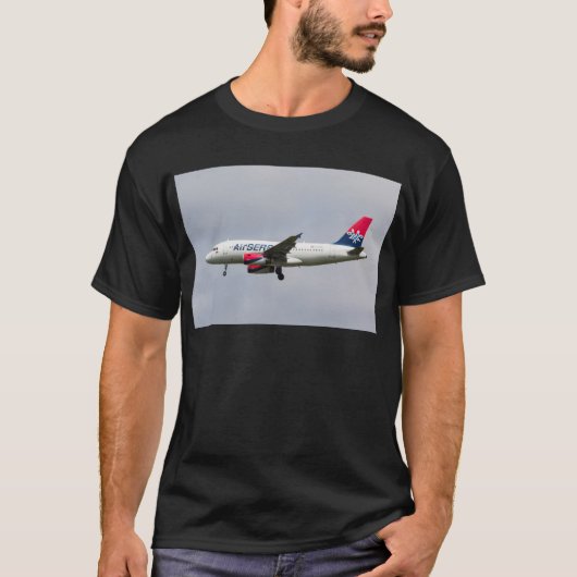 空気セルビアエアバスA319 Tシャツ (正面)