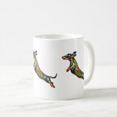 空気ダックスフントのコーヒー・マグ コーヒーマグカップ (正面右)