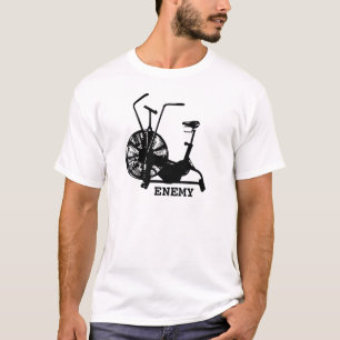 空気バイクの敵-黒いシルエット Tシャツ
