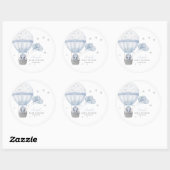 空気ホットバルーン付き赤ちゃんシャワーゾウ ラウンドシール (シート)