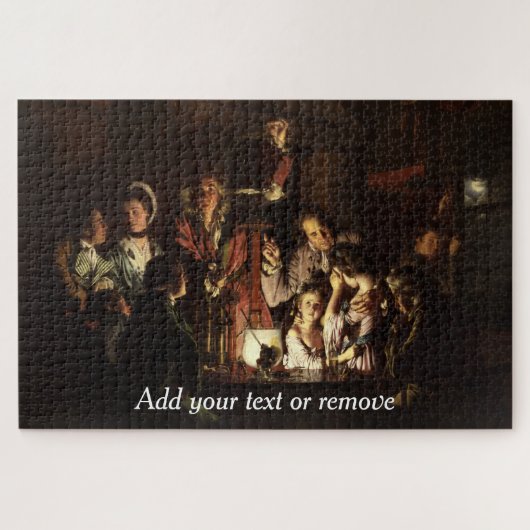 「空気ポンプでの鳥の実験」, 1768, ジグソーパズル (横)