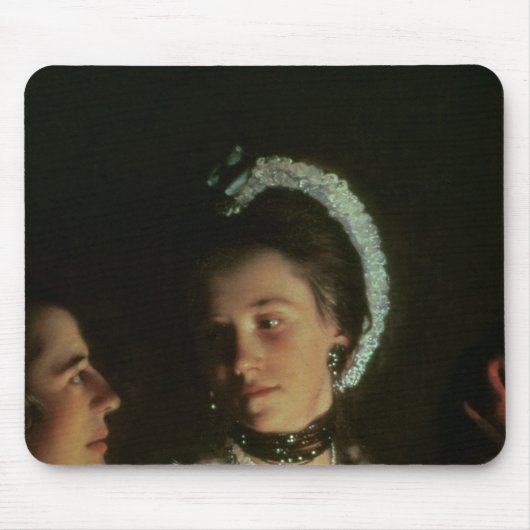 空気ポンプ1768年の鳥の実験 マウスパッド (正面)