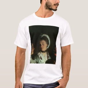 空気ポンプ1768年の鳥の実験 Tシャツ