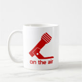 空気マグ(赤いデザイン) コーヒーマグカップ (左)