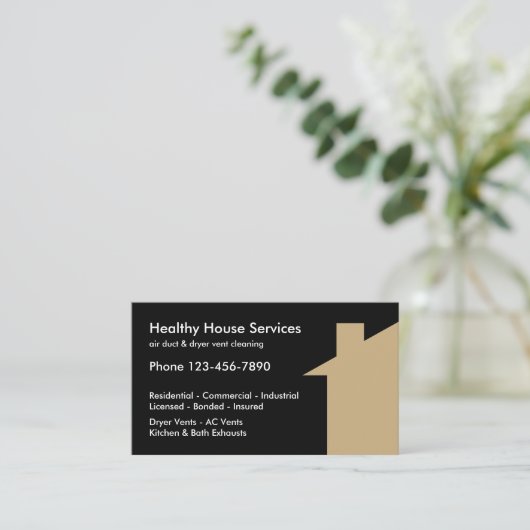 空気乾燥機ベント洗浄 名刺 (スタンド正面)