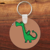空気呼吸緑の竜 キーホルダー (正面)