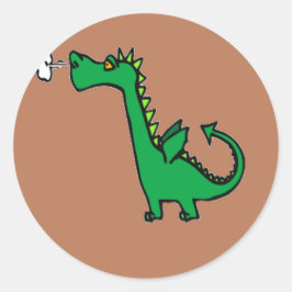 空気呼吸緑の竜 ラウンドシール