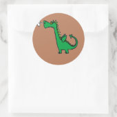 空気呼吸緑の竜 ラウンドシール (バッグ)