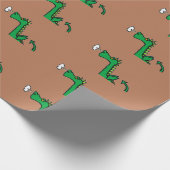 空気呼吸緑の竜 ラッピングペーパー (角)