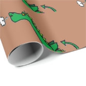 空気呼吸緑の竜 ラッピングペーパー (ロールコーナー)