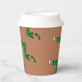 空気呼吸緑の竜 紙コップ (正面)