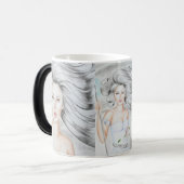 空気女神色の変形させるコーヒー・マグ モーフィングマグカップ (正面左)