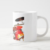 空気影のドラマーの棒はドラムを実在します ジャンボコーヒーマグカップ (右)